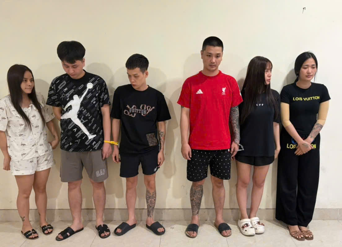 Khởi tố nhóm đối tượng tổ chức sử dụng, mua bán ma túy tại phường Trần Lãm. Ảnh: Công an tỉnh Hưng Yên
