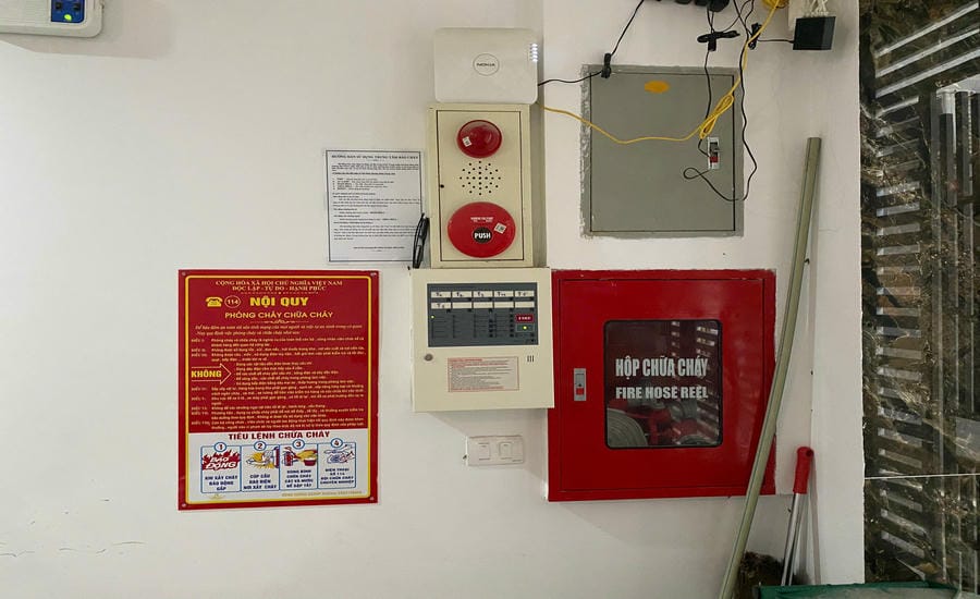 The fire alarm system installed helps tenants feel more secure. Photo: Duong Anh