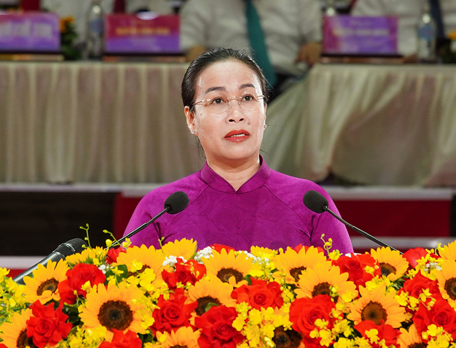 Bà Nguyễn Thị Anh Thi - Phó Chủ tịch UBND TP Đà Nẵng phát biểu tại buổi lễ. Ảnh: UBND TP Đà Nẵng