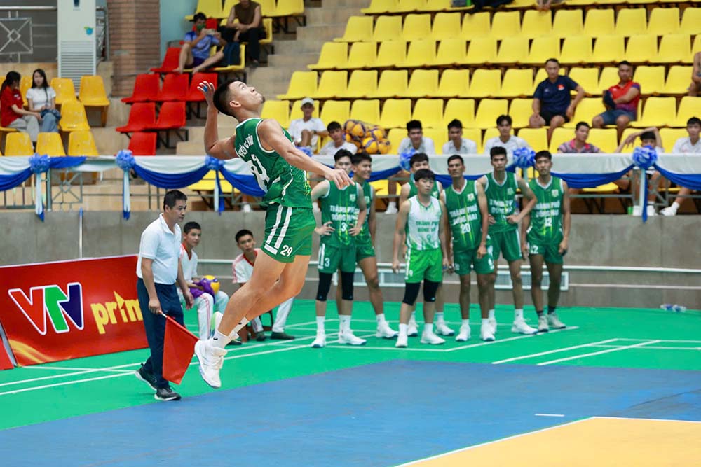 Dong Nai City Men's Volleyball Club had a favorable debut at the 2026 National League A. Photo: Binh Le