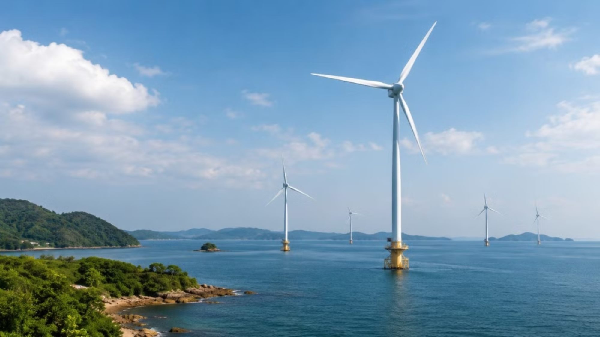 Quang Ninh has many advantages to develop wind power plants. Photo: Hoang Nga