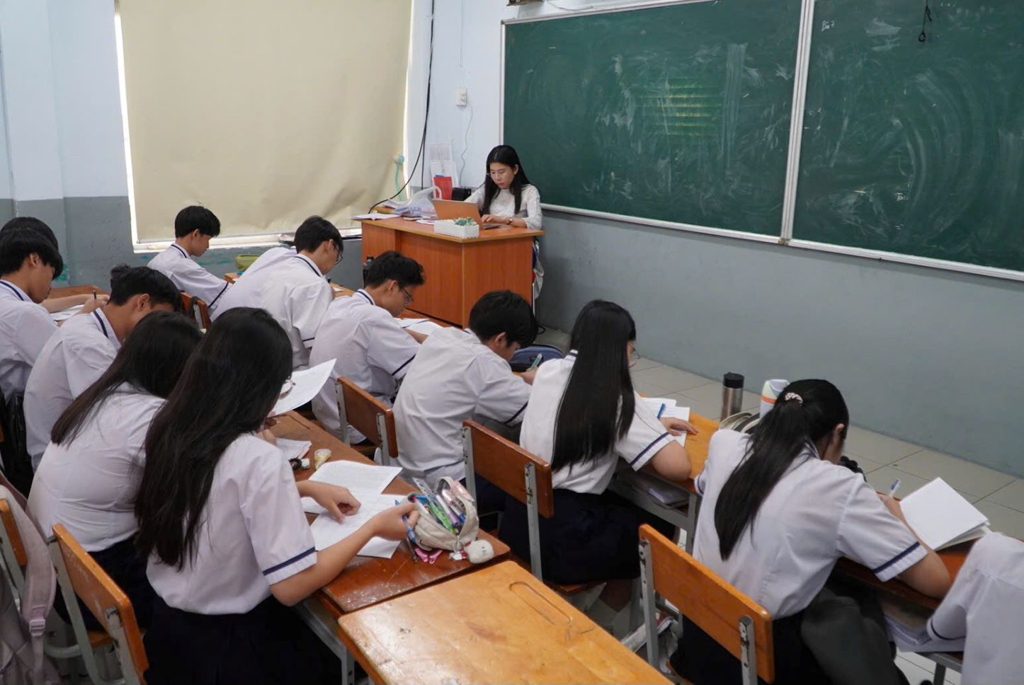 9th grade students in Ho Chi Minh City. Photo: Chan Phuc