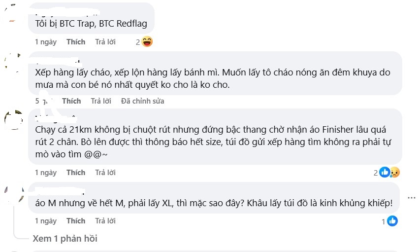 Some opinions of runners about the last night's race. Photo: Taken from fanpafe event