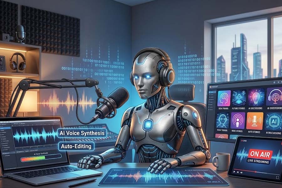Tests with ChatGPT, Gemini, Claude and Grok show that AI is not yet stable enough to completely replace radio hosts. Graphics: Cat Tien