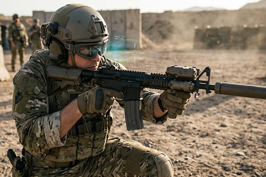 US startup develops AR glasses to help aiming without sight Graphics: Cat Tien