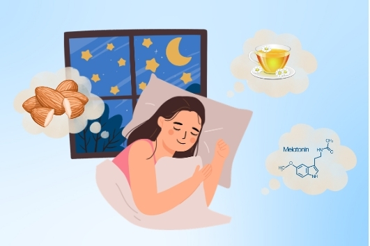 Suggesting foods to help support and improve sleep