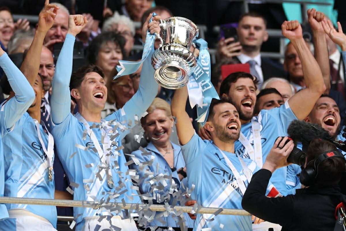 Man City vừa vô địch FA Cup sau chiến thắng trước Chelsea. Ảnh: AFP