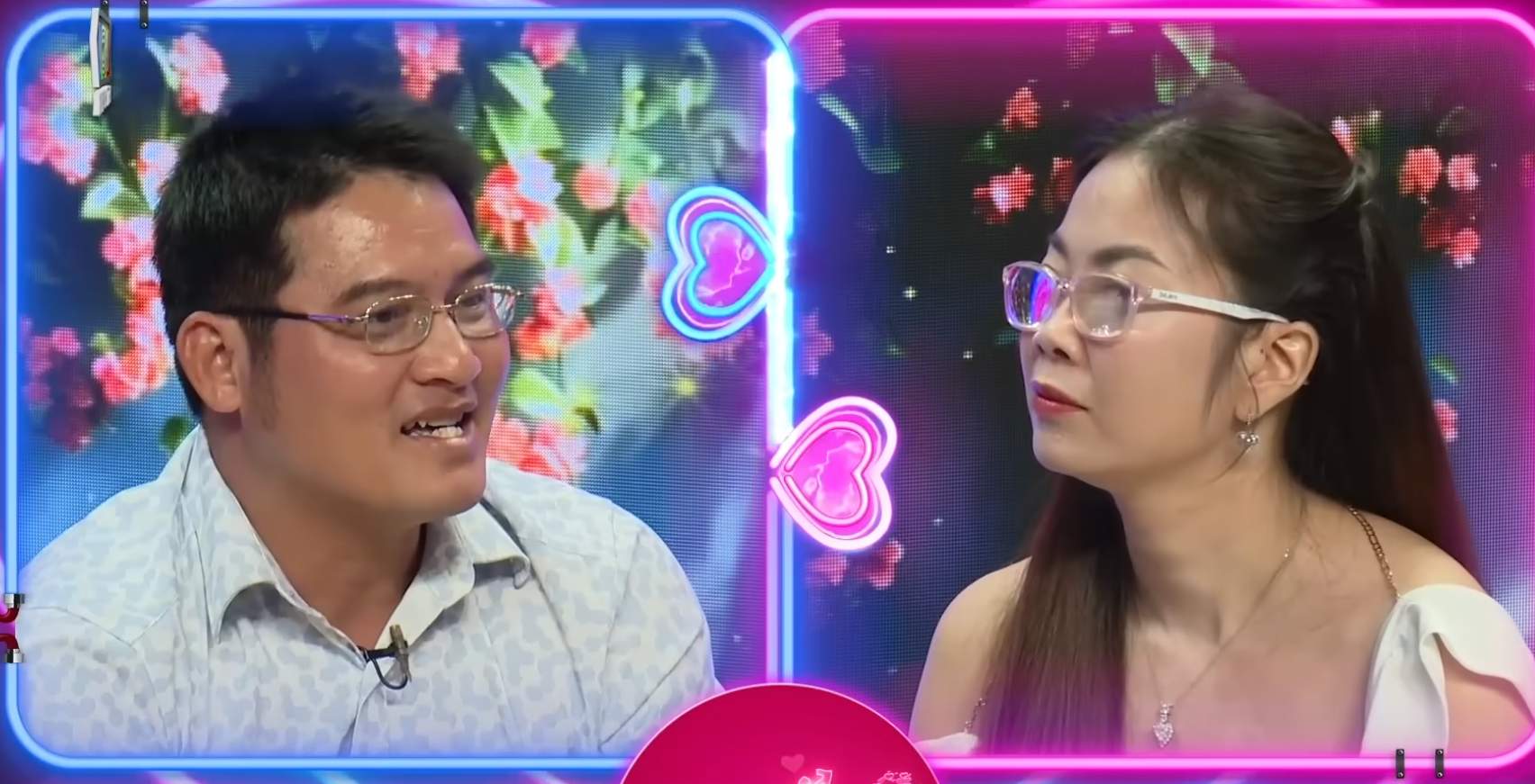 Male doctor and girl at the dating show. Photo: MCV Unit
