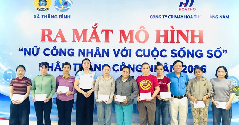 Đà Nẵng: Công đoàn xã Thăng Bình ra mắt mô hình Nữ công nhân với Đời sống số
