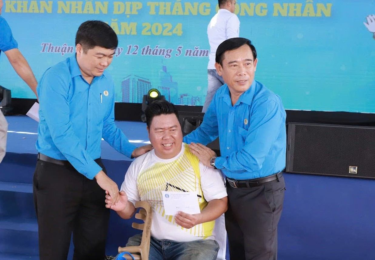 Mr. Nguyen Thanh Dien, a worker who overcame adversity after a labor accident. Photo: Trade Union provided