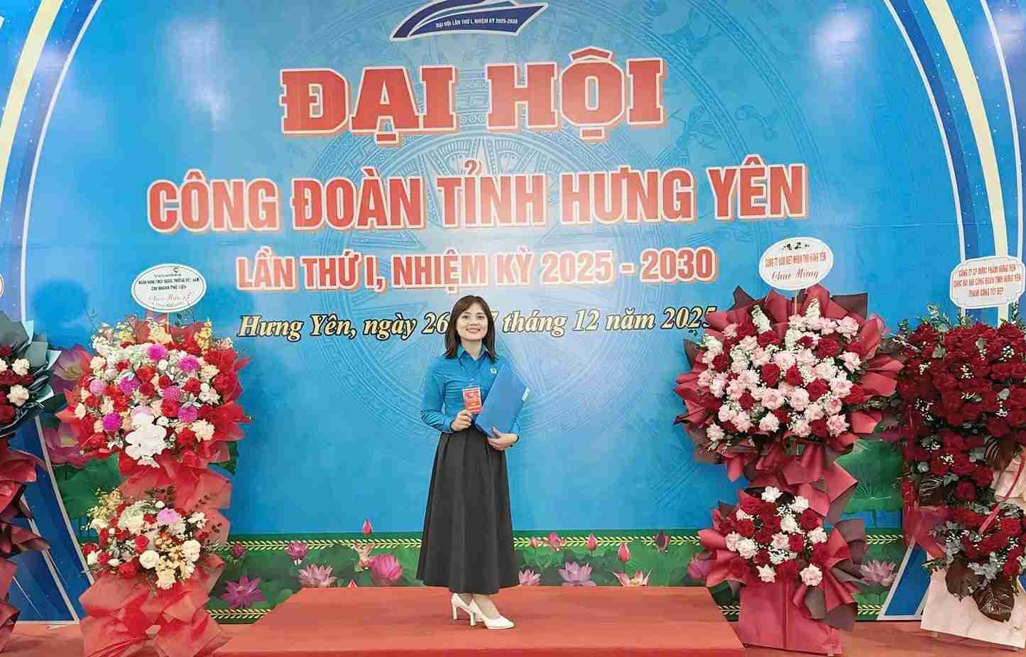 Ms. Dao Thi Yen in the role of Chairwoman of the grassroots Trade Union of Long Hanh Thien Ha Co., Ltd. Photo: Character provided