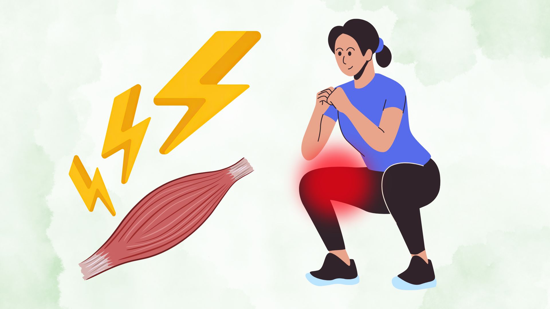 Squats help strengthen legs. Graphics: Thanh Thanh