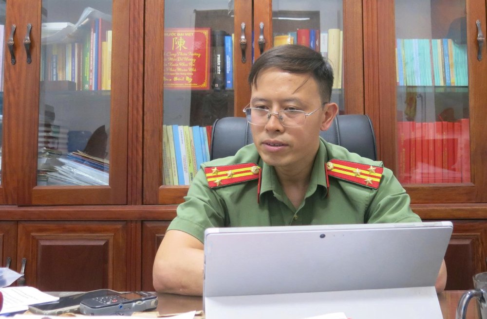 Thượng tá, PGS.TS Hồ Anh Tuấn - Trưởng khoa An ninh chính trị nội bộ. Ảnh: Ái Vân