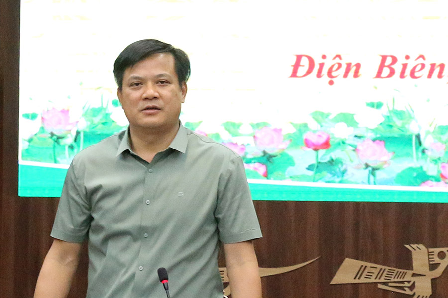 Standing Vice Chairman of Dien Bien Provincial People's Committee Lo Van Cuong delivered a concluding speech at the meeting.  Photo: Dien Bien e-Portal