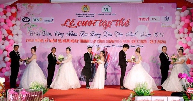 Vĩnh Long tổ chức đám cưới tập thể cho công nhân, người lao động khó khăn