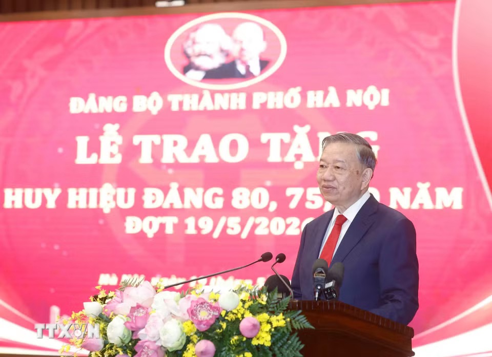 General Secretary and President To Lam speaks. Photo: VNA