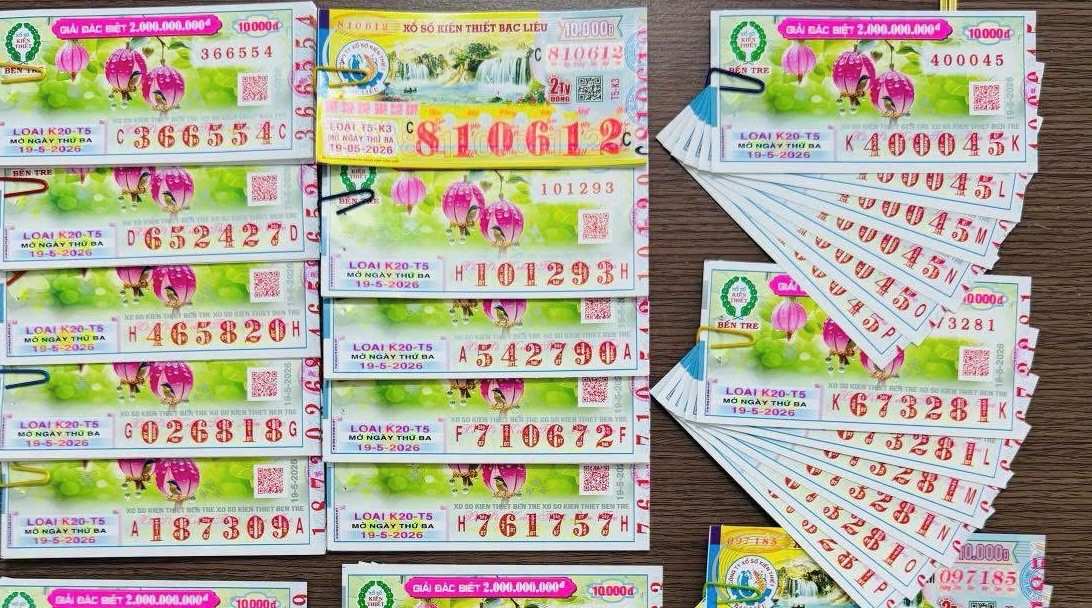 Lottery results for 3 regions today (May 19). Photo: The Toan