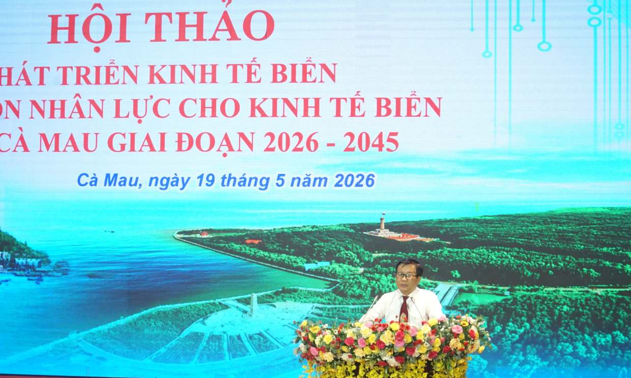 PGS.TS Nguyễn Bá Hoàng, Hiệu trưởng Trường Đại học Bà Rịa - Vũng Tàu cho rằng Cà Mau đang đứng trước cơ hội phát triển kinh tế biển. Ảnh: Nhật Hồ.
