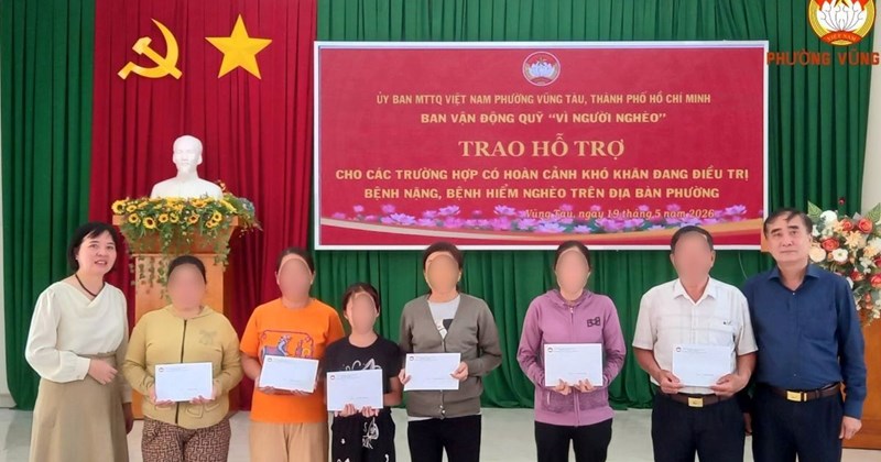 Vũng Tàu: Hỗ trợ 60 triệu đồng cho hoàn cảnh khó khăn, bệnh hiểm nghèo