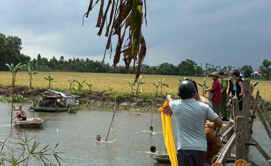 The area where the tragic drowning occurred in the An Thanh River, Hai Phong City. Photo: People