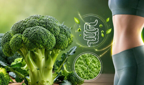 Broccoli helps reduce visceral fat and supports weight control. Graphics: Huong Giang