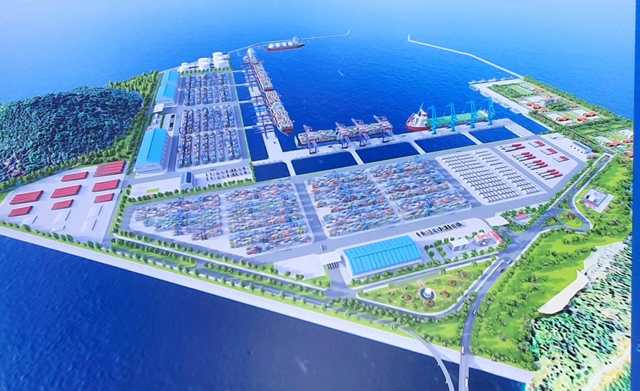 Perspective of Hon Khoai dual-use port, Ca Mau. Photo: Investor provided