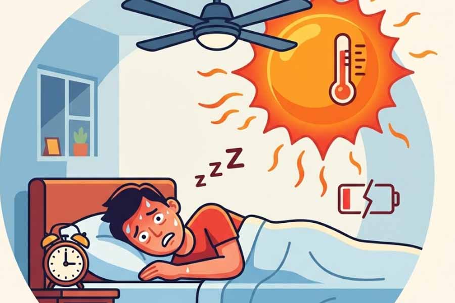 Prolonged heat can reduce sleep quality. Graphics: Thien Nhan