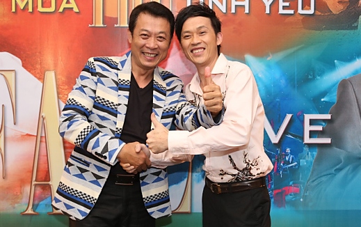 Van Son and Hoai Linh. Photo: Film crew.