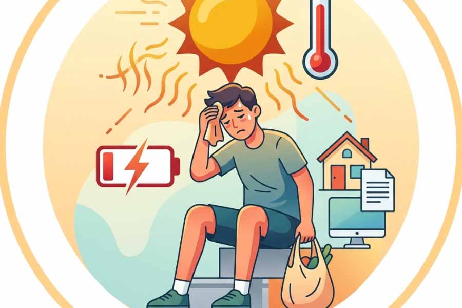 暑い日差しは、日常生活における体の圧力を増大させる可能性があります。グラフィック:ティエン・ニャン