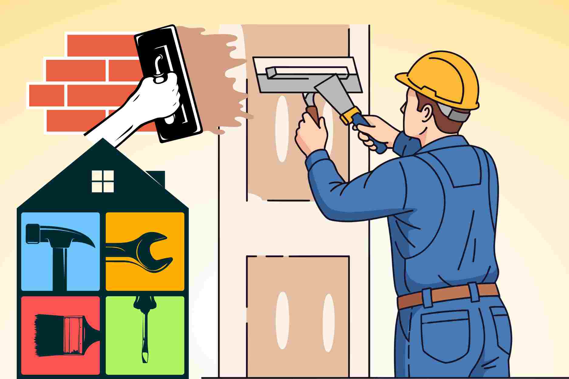 How to flatten walls without plastering
