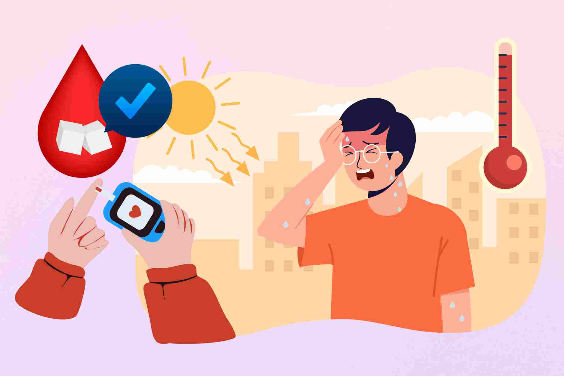 How to control blood sugar on hot sunny days