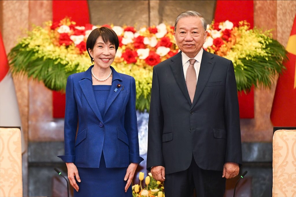 General Secretary and President To Lam receives Chairman of the Liberal Democratic Party, Japanese Prime Minister Takaichi Sanae. Photo: Hai Nguyen