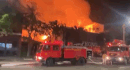 Scène de l'incendie d'un café dans la nuit à Hà Tĩnh. Photo: Trần Tuấn