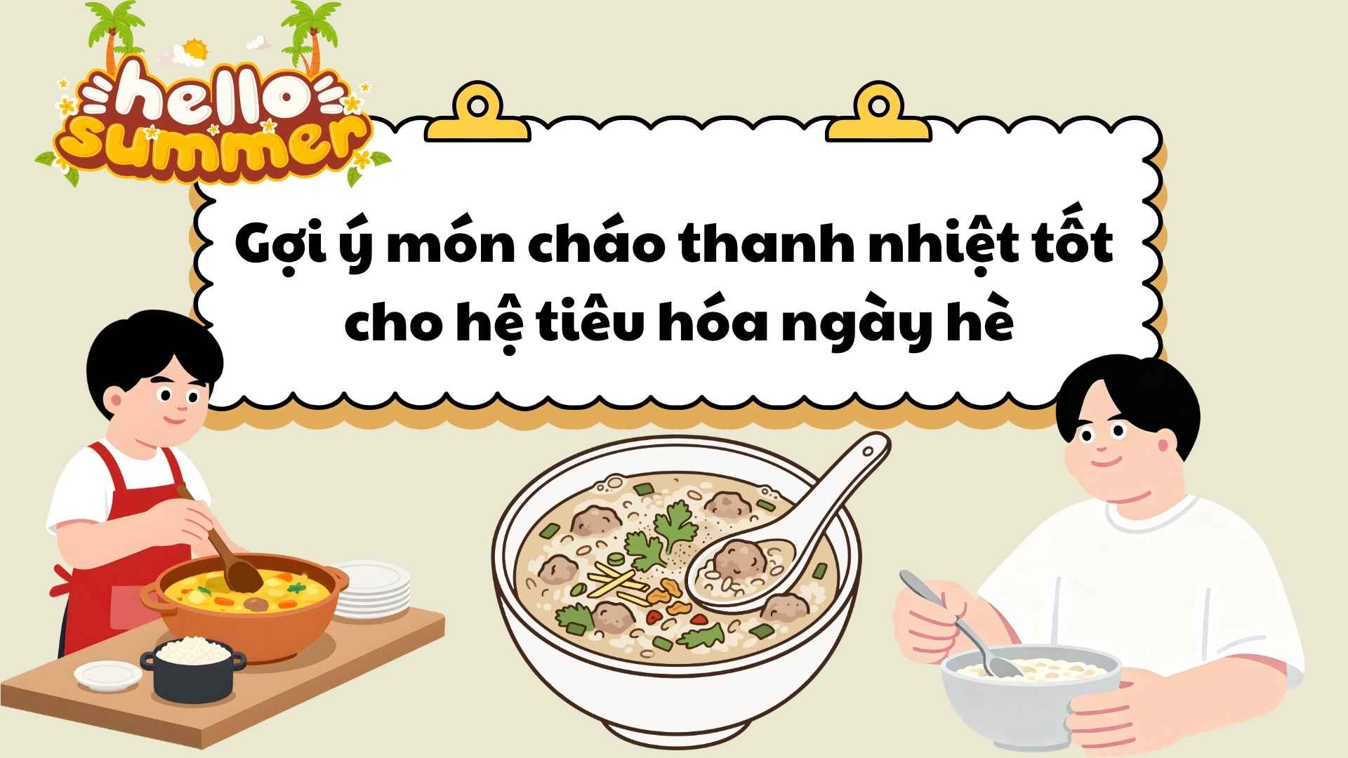 Suggesting cooling porridge that is good for the digestive system in the summer