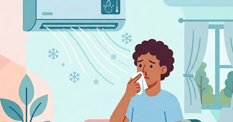 Điều hòa có thể làm tăng nguy cơ chảy máu cam vào mùa hè