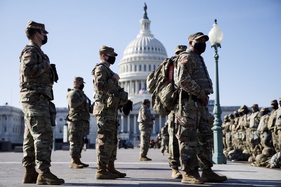 US soldiers on duty. Photo: Xinhua