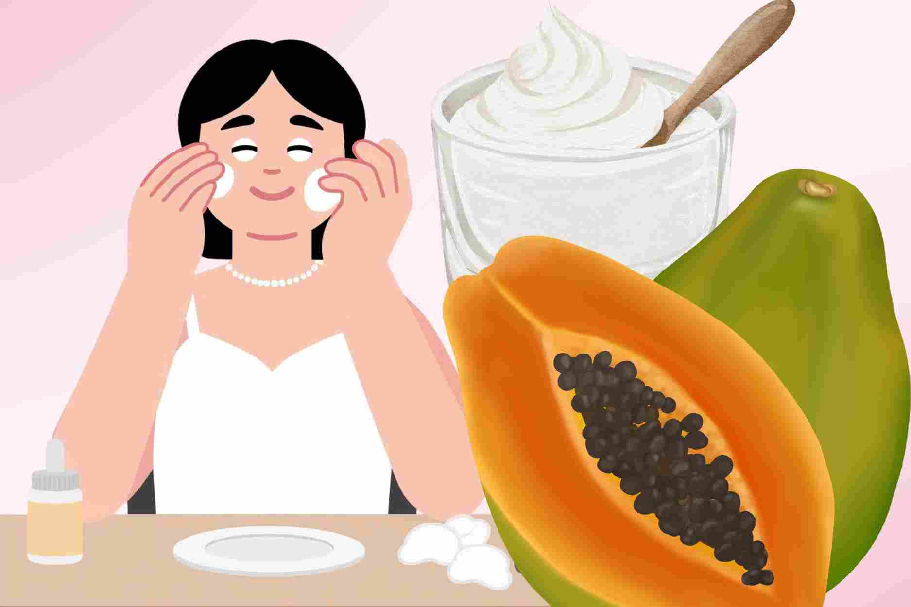 Skin care secrets with papaya and yogurt