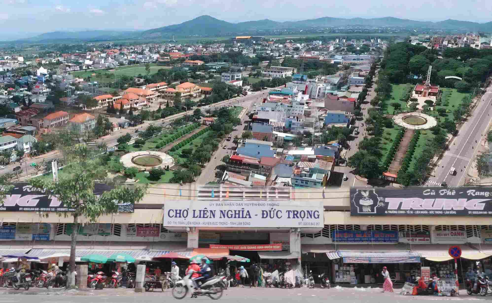 Duc Trong commune is planned to become the new administrative - political center of Lam Dong province. Photo: Hoai Thanh