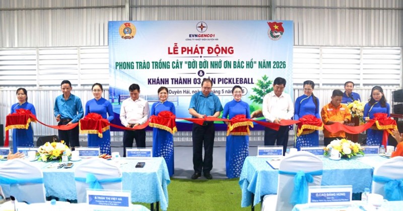 Khánh thành 3 sân Pickleball phục vụ công nhân dịp Tháng Công nhân 2026