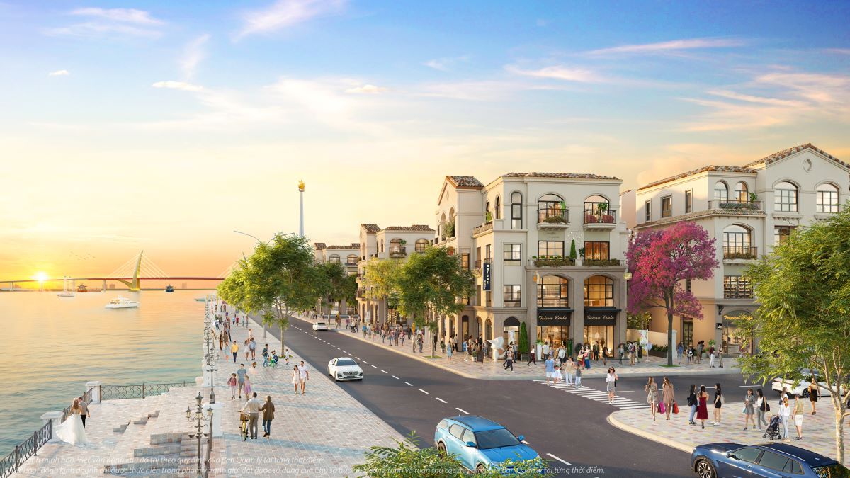 Royal Boulevard mang phong cách kiến trúc Ý tinh tế, tái hiện các thương phố sầm uất tại châu Âu