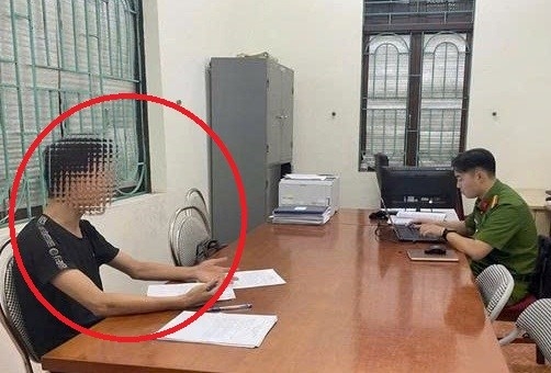 Công an phường Ái Quốc triệu tập, làm việc với anh M.V.D. Ảnh: Công an TP Hải Phòng