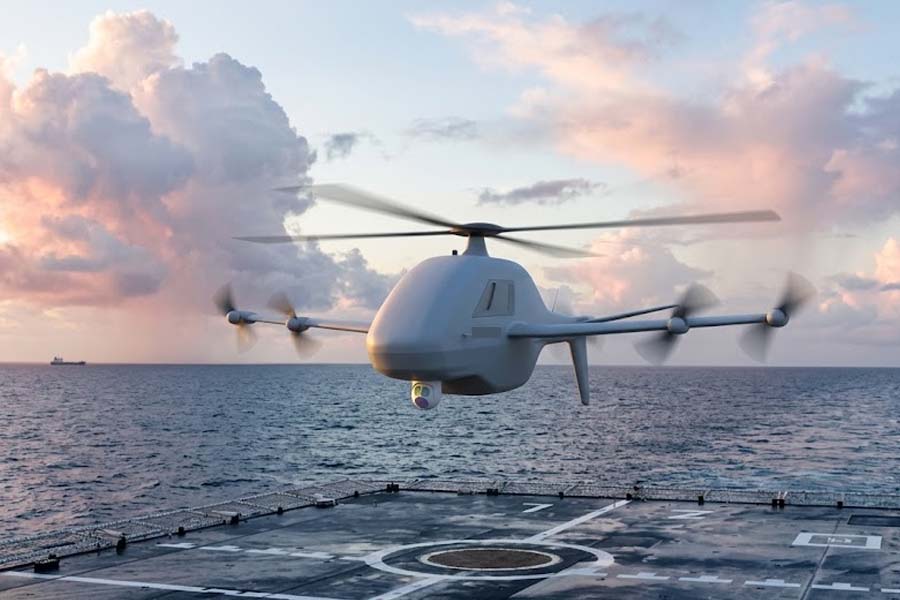 Simulation image of multi-purpose vertical take-off and landing drone JC/JX250. Graphics: Cat Tien