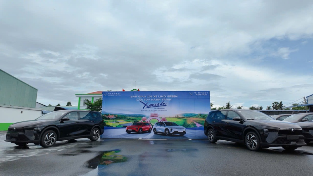 An Giang pone en uso coches eléctricos como vehículos oficiales para comunas, barrios y zonas especiales de la provincia. Foto: Nam Phuong