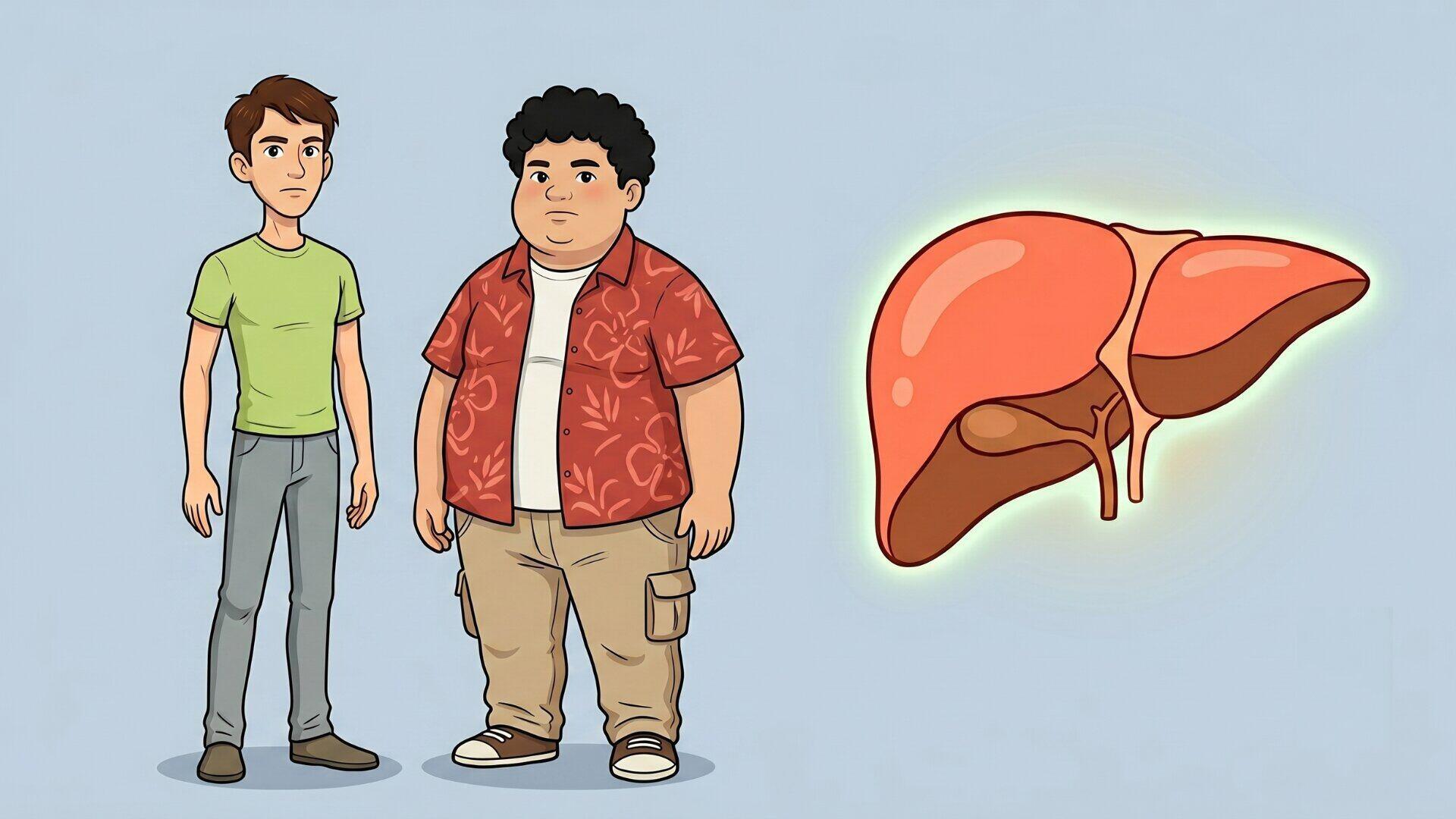 Experts warn that people with normal weight can still get fatty liver. Graphics: Vy Vy