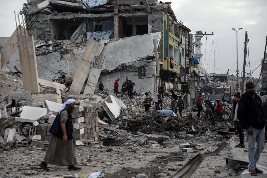 Countries strongly oppose Israel's new attacks on the Global Sumud aid train to Gaza. Pictured is a devastated residential area in Gaza City. Photo: Xinhua
