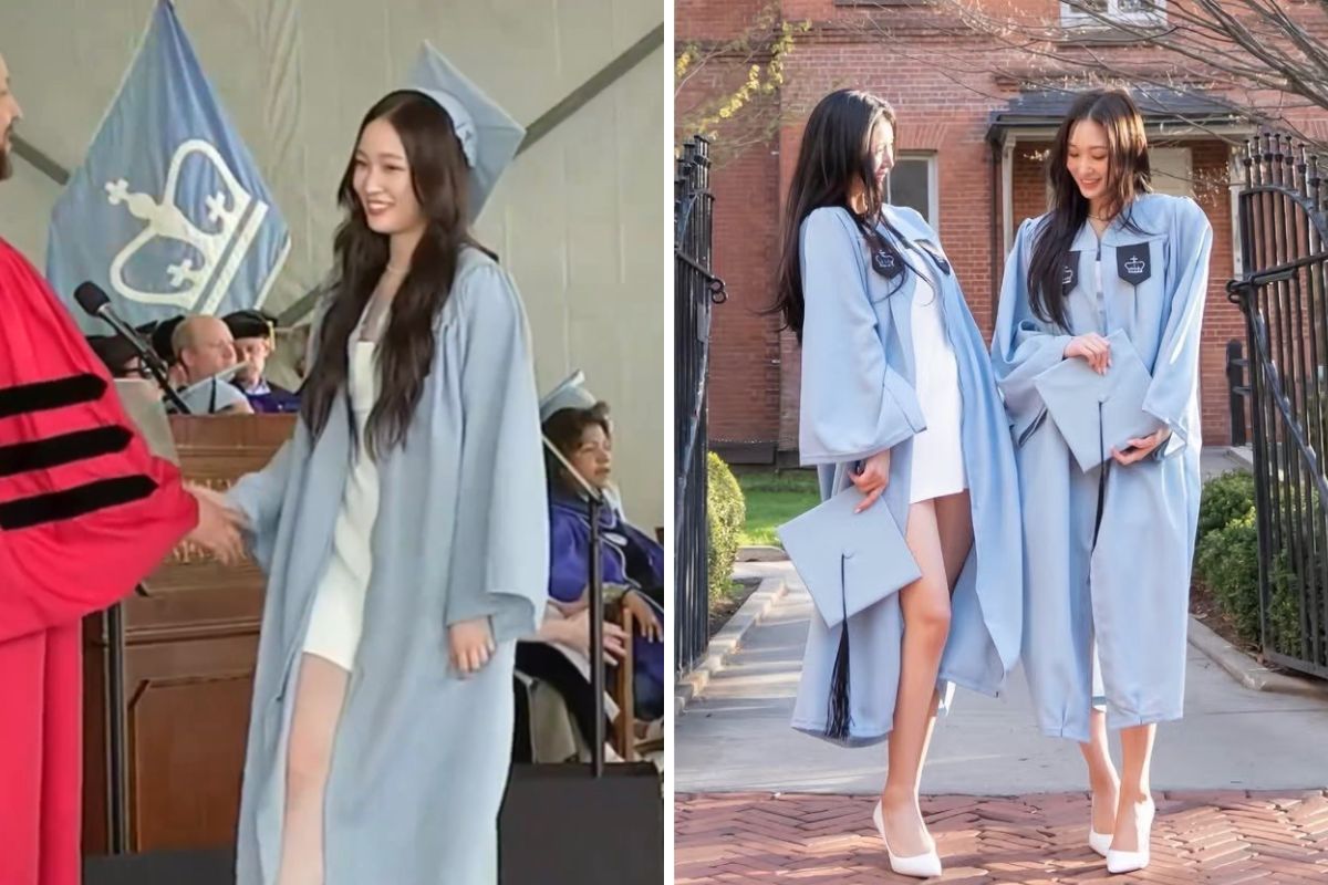 Annie tại buổi lễ tốt nghiệp của Đại học