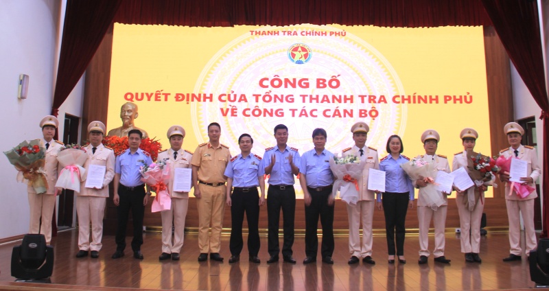 Hình ảnh tại hội nghị công bố và trao quyết định của Tổng Thanh tra Chính phủ về công tác cán bộ. Ảnh: Thanh tra Chính phủ
