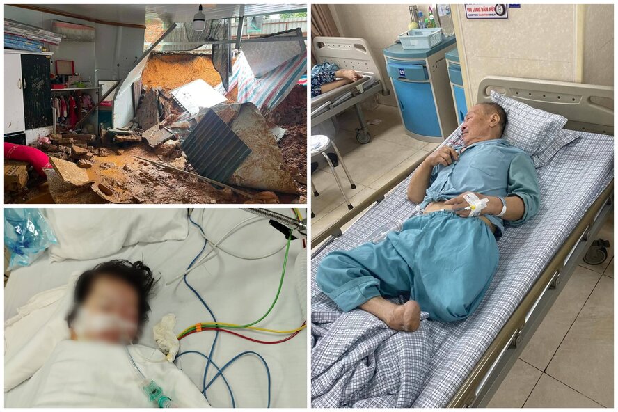 The family situation of wounded soldier Phan Van Thanh in Cam Khe commune, Phu Tho province is facing many difficulties after the landslide on the night of May 19. 5. Photo: Family provided