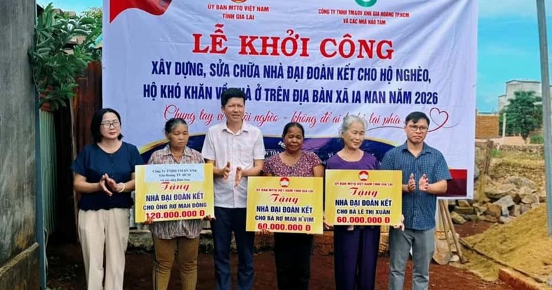 Gia Lai: Xây 3 nhà Đại đoàn kết cho người nghèo