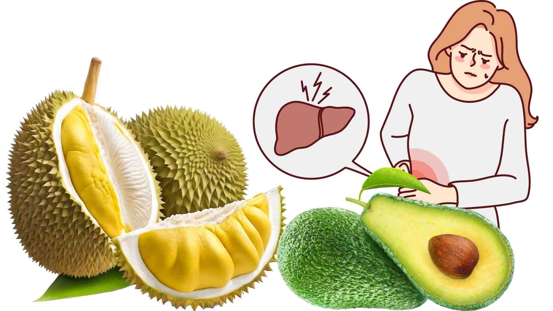 Eating avocado and durian in the wrong way easily increases fat in the liver. Graphics: Ha May